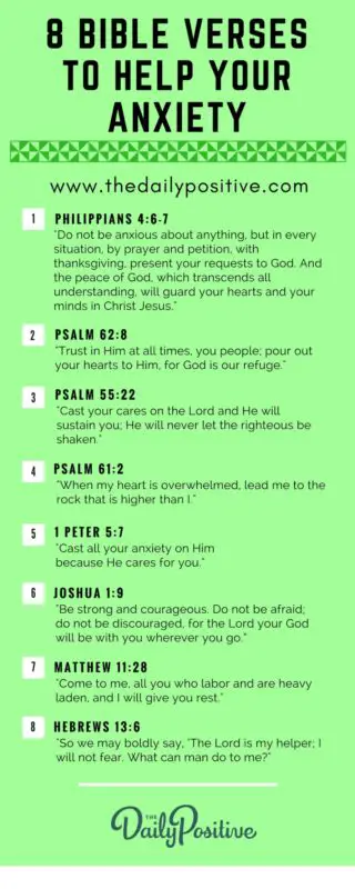 8 Bible Verses To Help Your Anxiety - The Daily Positive